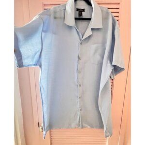GB Collection 100% LINEN Men’s PLUS Size 6X SET Shirt Pants Blue Lined 54 x 25